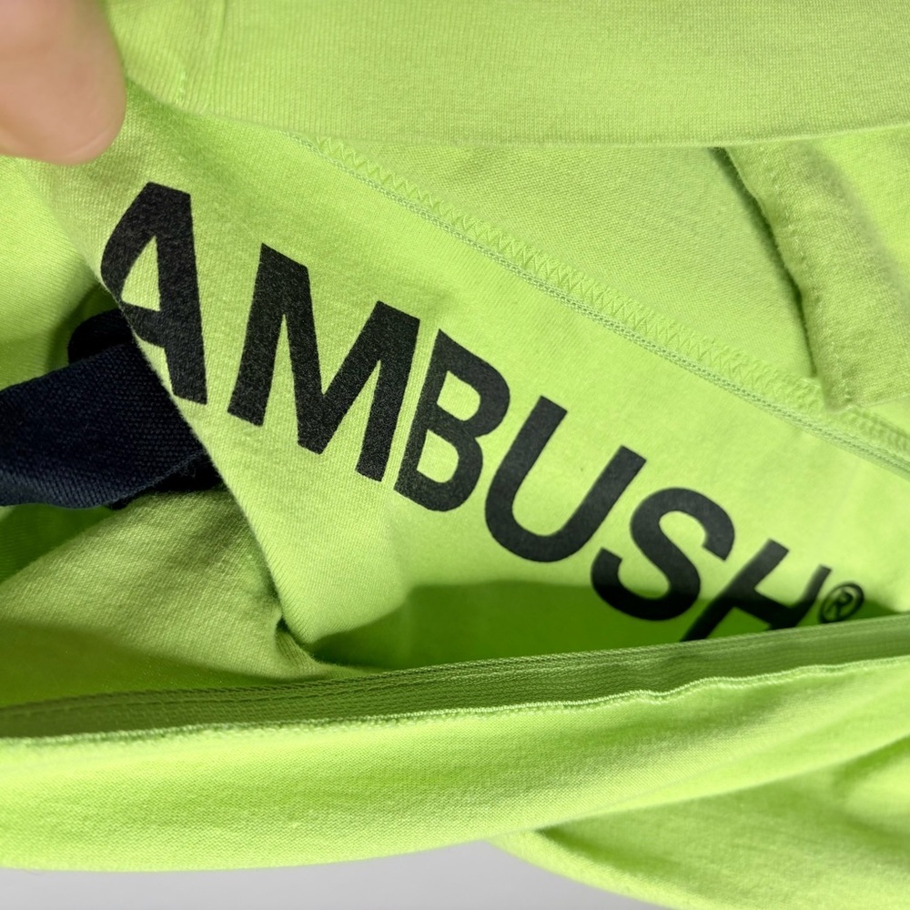 Ambush Neon Green Utility Waist Pocket T Shirt Small AW19 Japan - Picture 9 of 11